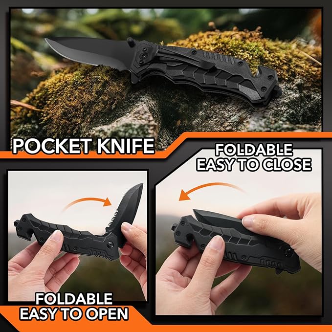 Dusor 19 in 1 Survival Kit Stocking Stuffers for Men, Mens Gift for Christmas 2025, Hunting Fishing Accessories Gifts, Camping Essentials Gifts for Men Who Have Everything, Survival Gear and Supplies