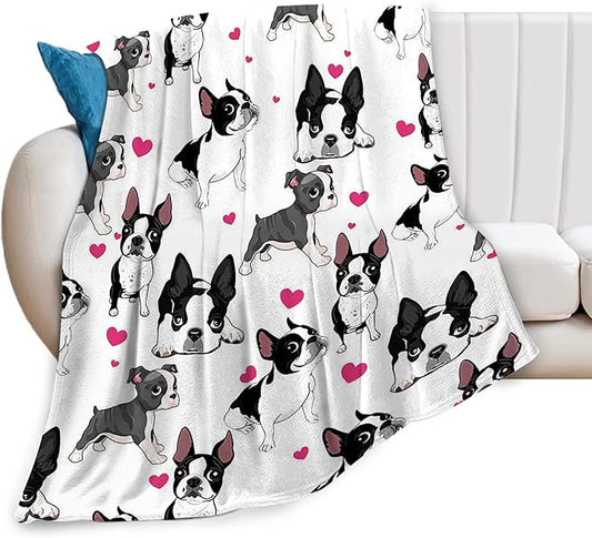 Tijuboni French Bulldog Blanket for Girls Boys Women Gifts Lovers Cute Throw Kids Adults Ultra Soft Cozy Fleece Couch Sofa Bed 40''x50''