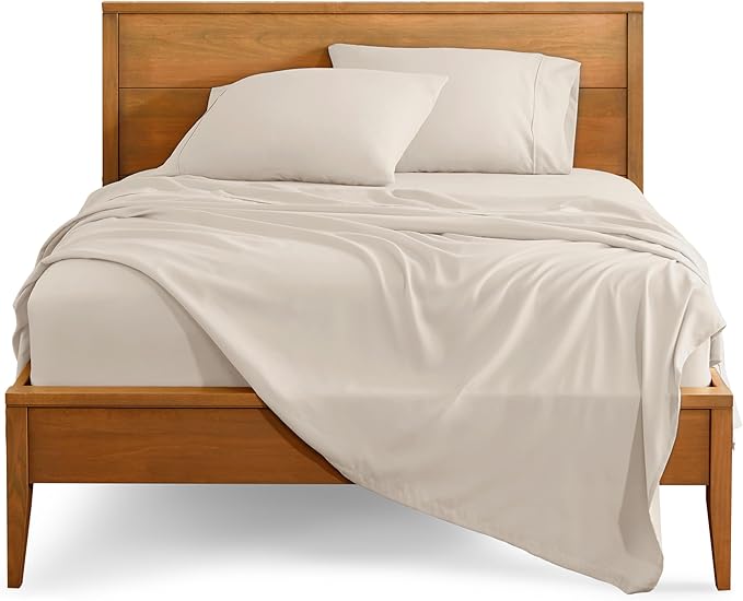 Bare Home Split California King Sheet Set - 1800 Ultra-Soft Microfiber Split California King Bed Sheets - Double Brushed - Deep Pockets - Easy Fit - 5 Piece Set - Bed Sheets (Split Cal King, Wheat)