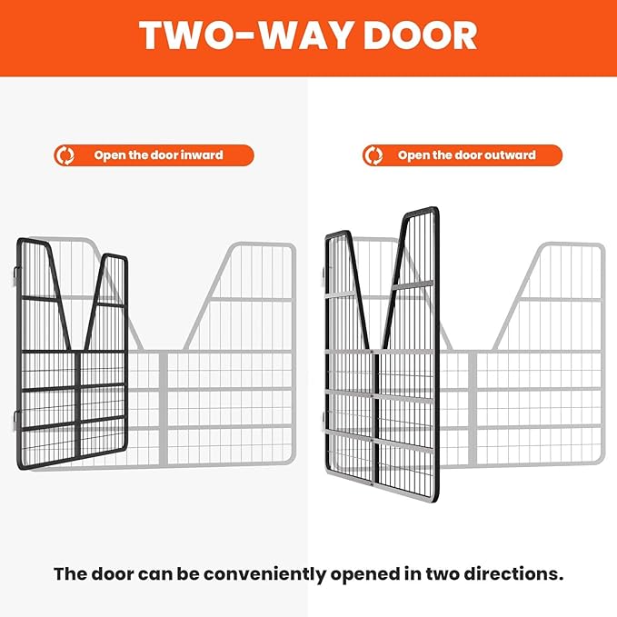 52" Wide X 42" High H Horse Stall Gate, 1" Thick Steel Frame Stall Guards for Horses, Heavy Duty Horse Stall Guard, Fits Standard Barn Doorways, Easy to Install