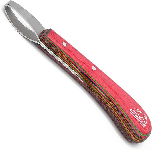 Double-Edged J2 Stainless Steel Hoof Trimming Loop Knife with Sheet Handle - Versatile Farrier Tool for Horse & Cow Hoof Care, Ideal for Farriers & Horse Owners.
