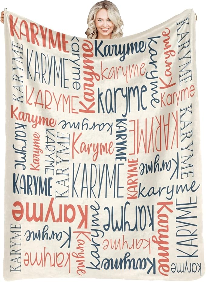 Personalized Name Blanket for Kids and Adult Customized Blanket for Boys Girls Baby Personalized Blanket and Throws