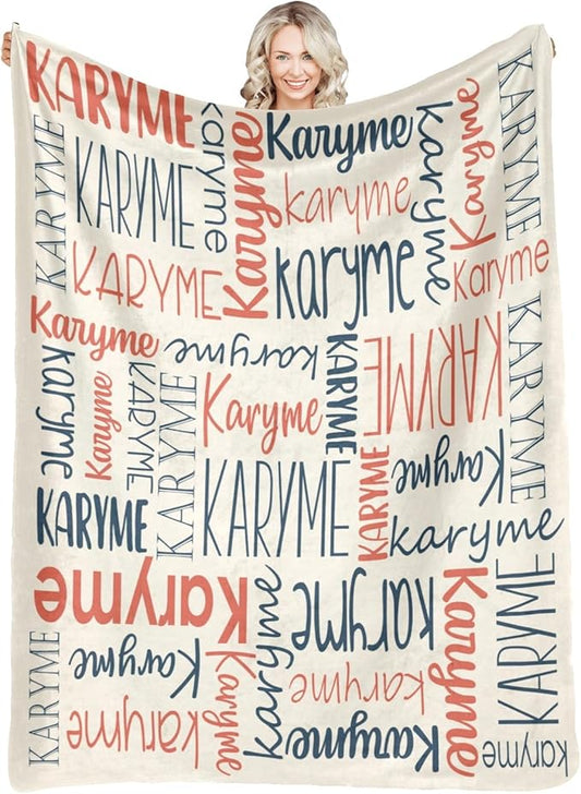 Personalized Name Blanket for Kids and Adult Customized Blanket for Boys Girls Baby Personalized Blanket and Throws
