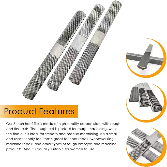 Farrier Tools,8 inch Farrier Tool Kits （6 Piece） Goat Hoof Trimmers Mini Rasp Hoof File Goat Pig Equine Metal Shears Professional Farriers Hoof Nipper Cutter Handle Knife Goat Supplies