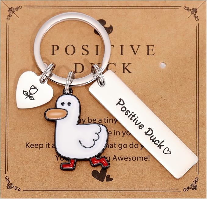 Gifts for Duck Lovers Women Men Hunters Inspirational Ducks Charm Stuff Duck Keychain
