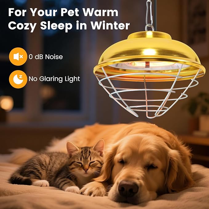 Hanging Chicken Coop Heater, 300W 2 Heating Levels Premium Waterproof Heaters for Chicks Brooder Pen, Duck, Pet House, Poultry, Greenhouse Plant