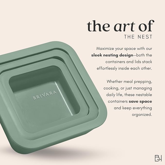 Ceramic Coated Glass Food Storage Container | No PTFE, PFOA, PFAS, and BPA | Reusable Non Toxic Meal Prep Container with Glass Lid | Easy To Store | 3 Cup Rectangle [Willow]