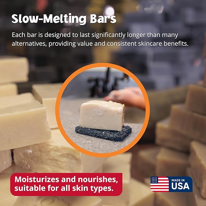 Goat Milk Stuff LEMONGRASS Goat Milk Soap - Natural Soap Bar, Gifts for Men and Women, Gentle for both Face and Body, Handmade Bar Soap (Box of 2)