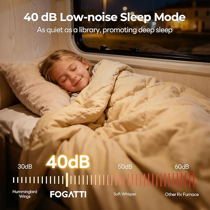 FOGATTI RV Furnace 35,000 BTU High-Capacity - Quiet Thermostat Controlled RV Heater for Motorhome, Camper & Travel Trailer