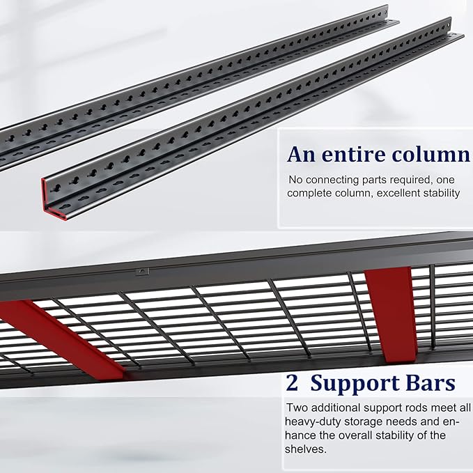 77" W Kitchen Storage Shelves Heavy Duty Garage Shelving 4 Tier Metal Shelving Unit, Adjustable Shelves, 3800LBS Steel Industrial Shelving for Basement， Commercial, 77" W*24" D*72”H, 2 Pack