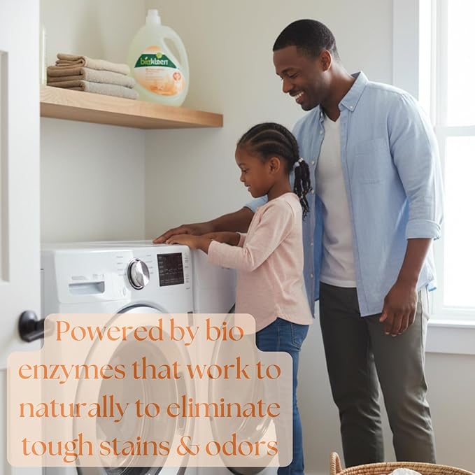 Biokleen Natural Laundry Detergent Liquid - 300 Loads- Eco Friendly Concentrated Plant Based Safe for Kids and Pets No Artificial Colors or Preservatives