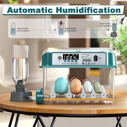 Incubators for Hatching Eggs, 12-16 Eggs Incubator with Automatic Egg Turning and Automatic Humidification, Incubator for Chicken Eggs, Quail Egg