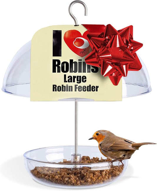 Mealworm Feeder - Jacobi Jayne® Pearl Feeder - Dome Bird Feeder for Small Birds - Bluebird Feeder for Mealworms - Platform Bird Feeder with Dome Cover - Covered Mealworm Feeder - Attracts Blue Birds