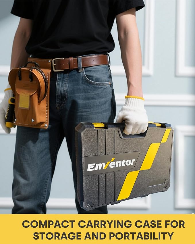 Enventor Home Tool Kit, 220 Piece Hand Tool Kit with Toolbox Storage Case, Basic Household Auto Repair Tool Set for Home Repairs Men Women DIY, Auto Maintenance, General Use, Household Repair Tools