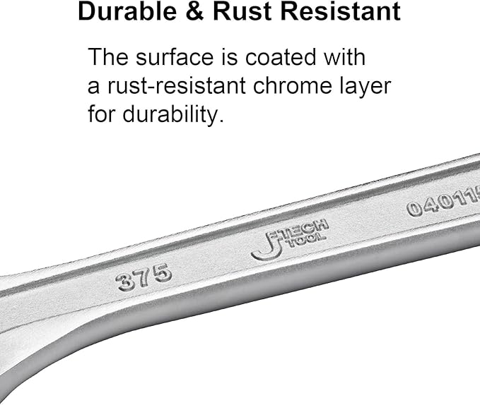 Jetech 15-Inch Adjustable Wrench - Professional Heavy Duty Chrome Vanadium Steel Shifter Spanner with Inch/Metric Scale Wide Caliber Opening