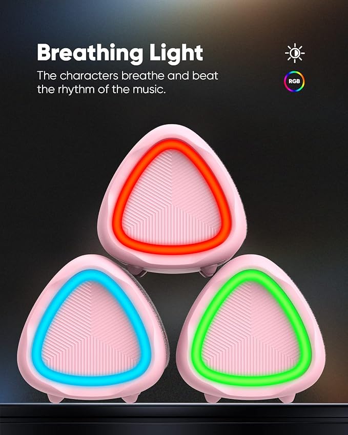 Bluetooth Speaker Gifts for Men: Portable Wireless, IPX5 Waterproof, White Elephant Gifts for Adults, Stocking Stuffers for Teens Boy Girl, Up to 20H Playtime, TWS Pair, for Home/Party/Outdoor (Pink)