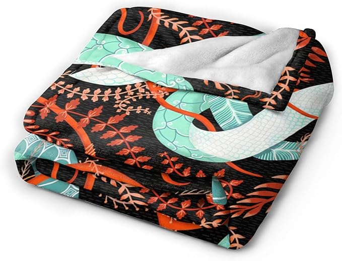 Tijuboni Snake Throw Blanket Snake Gifts for Girls Boys Women Men Kids Adults Soft Flannel Fleece Blanket for Couch Sofa Bed Home Decor 40"x50"