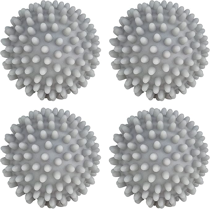 Dryer Balls 4 Pack - Non-Toxic Reusable Dryer Balls (Gray)