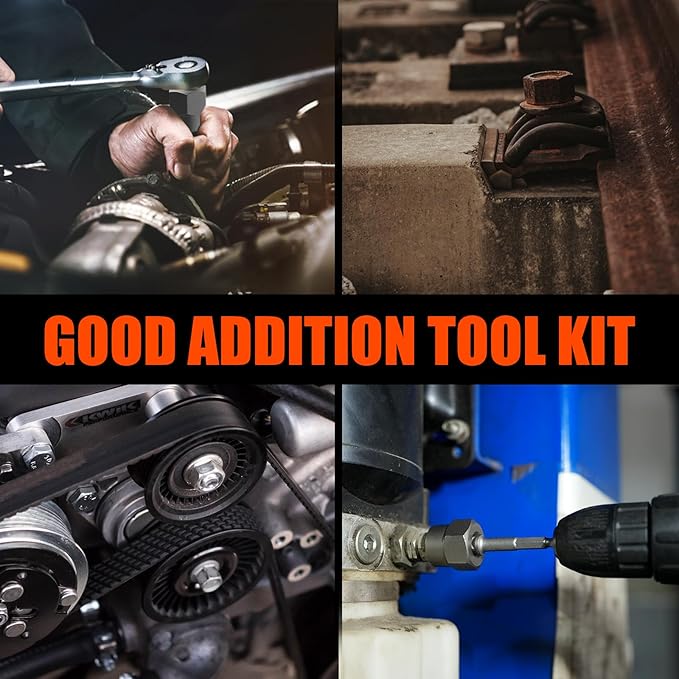 26Pcs Bolt Extractor Kit and Left Handed Drill Bit, Easy Out Screw Extractor with Reverse Drill Bit Extractor Set for Damaged Stripped Broken Lug Nut Bolt and Nut Remove with Hex Adapter