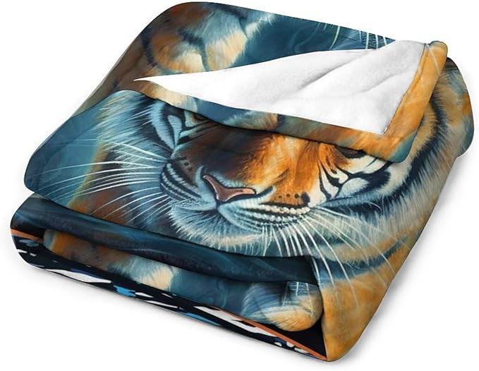 Tiger Blanket Tiger Throw Blankets for Couch Sofa Bed Decor Soft Cozy Fleece Plush Flannel Gifts for Men Women Adults Lover 40"x50"