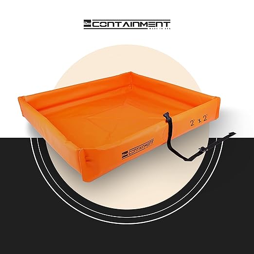 Duck Pond - 2’ x 2’ - Orange PVC - Made in USA - Secondary Containment Tray