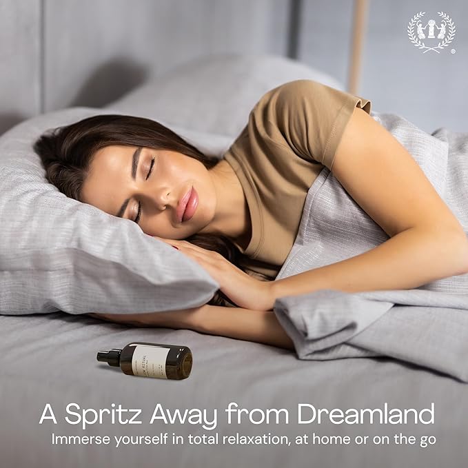 Muse Apothecary Pillow Ritual - Aromatic, Calming and Relaxing Pillow Mist, Linen and Fabric Spray - Infused with Natural Aromatherapy Essential Oils - 4 oz, Tonka Bean + Amber + Warm Cedarwood, 2