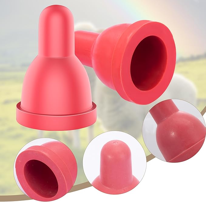 12Pcs Sheep Goat Lamb Milk Nipples Soft Rubber Pacifier for Small Animal Feed Orphaned Lamb
