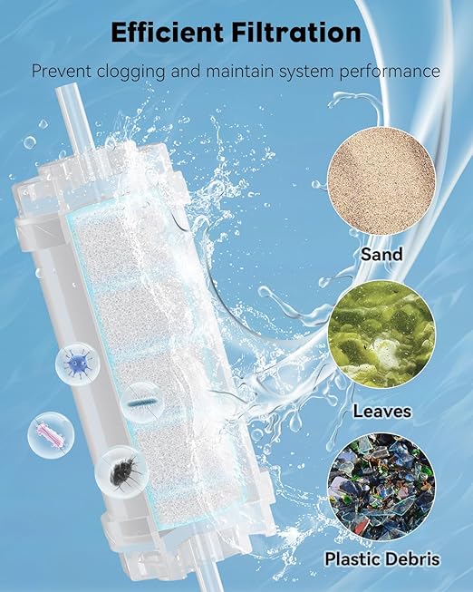 Pawfly Misting System, Misters for Outside Patio 50 ft, Outdoor Misting Cooling System with 15 Brass Mist Nozzles Water Accessories, Patio Mister for Cooling Garden Backyard Greenhouse Trampoline