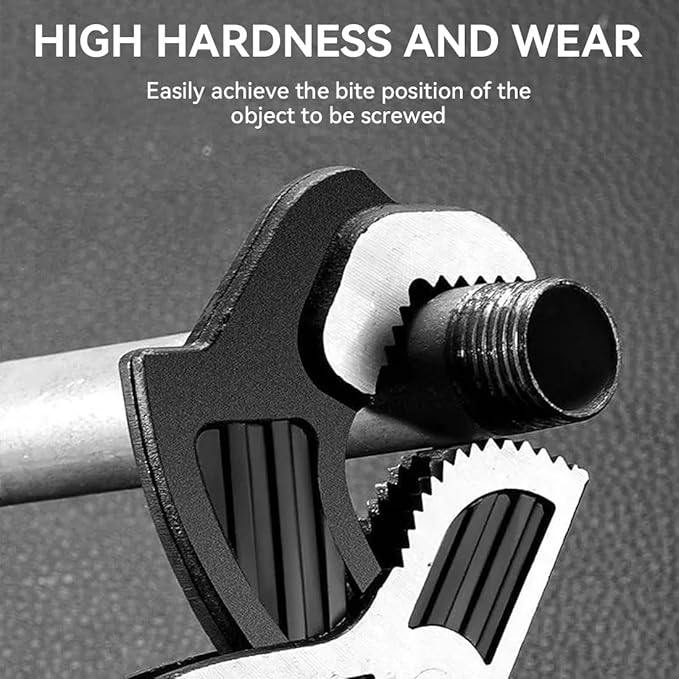 1/4PCS Multifunctional Self Locking Wrench - 6, 8, 10, 12 Inch Adjustable Pipe Wrench With Non-Slip Handle for Pipeline Maintenance, Can Replace Ratchet Wrench, Pipe Clamp (8 Inch)