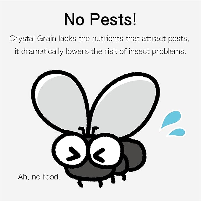 LA TERRA Soil for Foliage Plants, 2L (Medium Grain) Made in Japan – Nutrient-Enriched, Clean, No Mess, Reusable-Crystal Grain