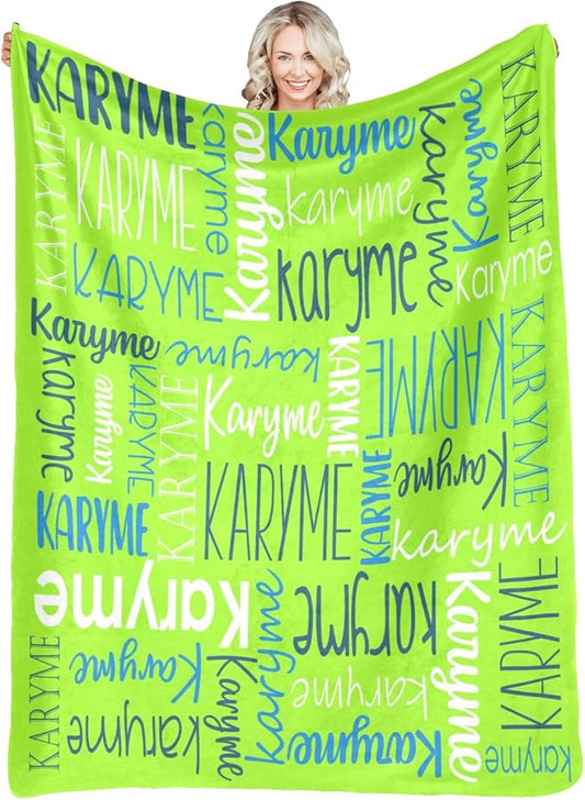 Personalized Name Blanket for Kids and Adult Customized Blanket for Boys Girls Baby Personalized Blanket and Throws