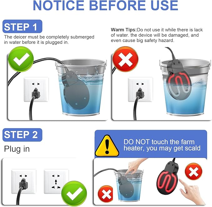 Bird Bath Heater, 500W Pond Heater,Full-Covered Aluminum Bird Bath for Outdoors in Winter,Stock Tank with Thermostatically Controlled,Chicken Water Heater-Deicer,livestock water