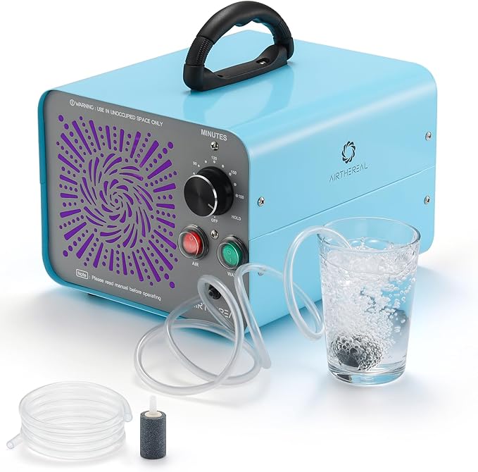 Airthereal MA25L Water Ozone Generator - Dual-Mode Ozone Machine for Water and Air Purification, 40,000mg/h High Capacity Ozone Machine for Odor Removal - Covers up to 4000 sq. ft.