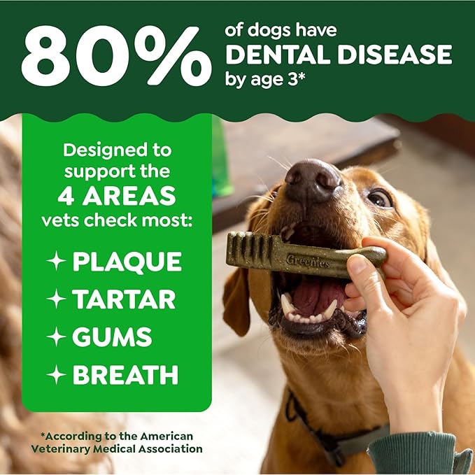 Greenies Original Large Dental Dog Treats, 27 oz. Pack (17 Treats)