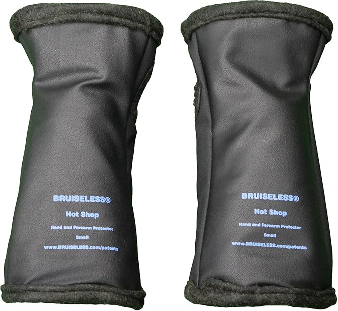 Bruiseless® Hot Shop Hand and Forearm Protector, Fire, Cut, and Puncture Resistant. Impact-Absorbing System