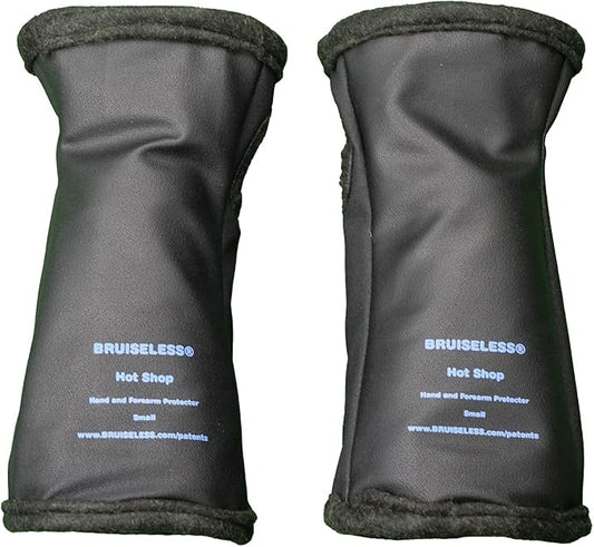 Bruiseless® Hot Shop Hand and Forearm Protector, Fire, Cut, and Puncture Resistant. Impact-Absorbing System