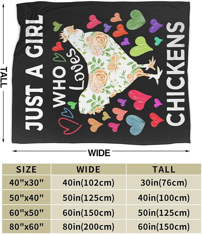 Chicken Cozy Soft Gifts for Lovers - Warm Plush Fluffy Throw Blanket - Lightweight Rooster Fleece Flannel - Kids & Adults - 80"x60"