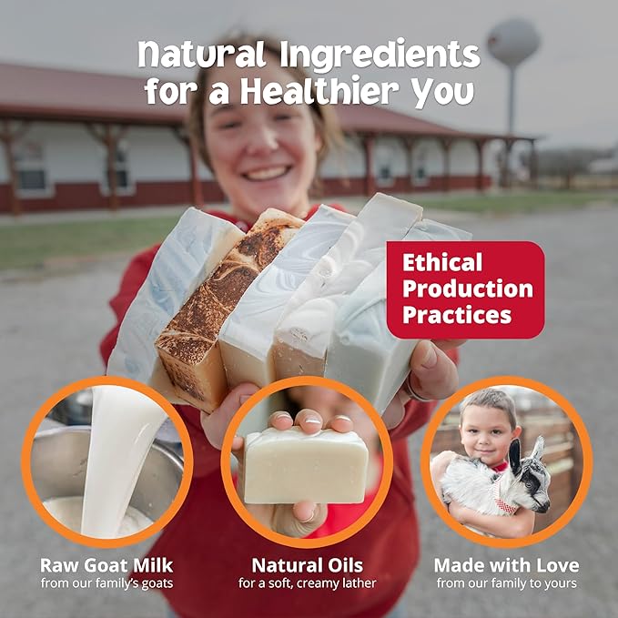 Goat Milk Stuff Goat Milk Soap - OATMEAL MILK & HONEY | All-Natural, Creamy Lather, and Nourishing Soap Bar - Handmade (Box of 4)
