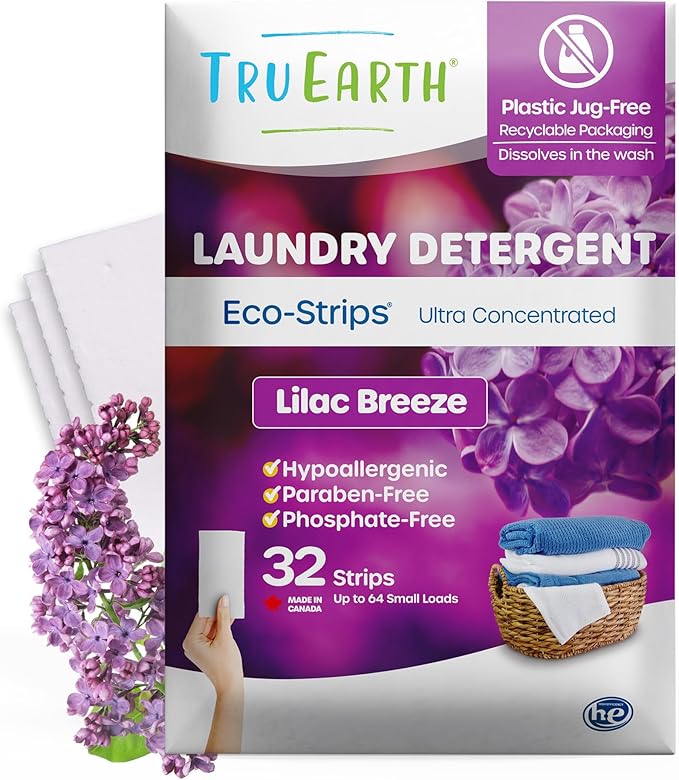 Tru Earth Laundry Detergent Sheets Bundle - Up to 192 Loads (96 Sheets) - Original Eco-Strip Liquidless Laundry Detergent, Travel Laundry Sheets - Scent Variety Pack