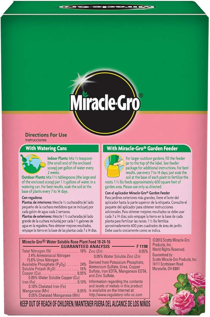 Miracle-Gro Rose Plant Food Rose Fertilizer (6 Pack), 1.5 lb