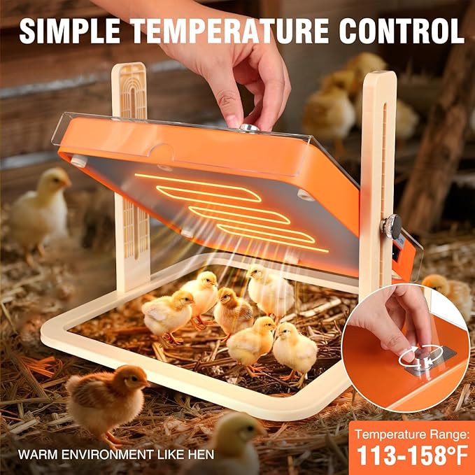 Chicken Coop Heater, Chicken Heater for Chicken Coop Accessories, Brooder Plate for Chicks, Chick Brooder Heating Plate UL-Compliant