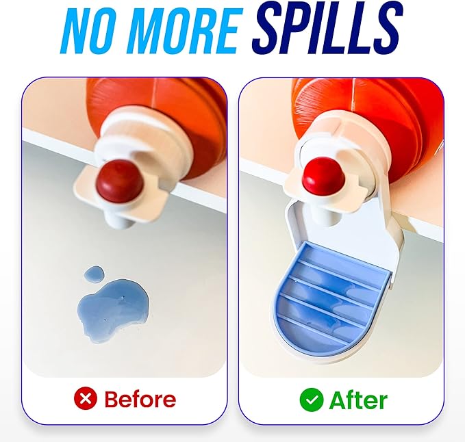 Simplation [2 Pack] Laundry Detergent Cup Holder, Detergent Drip Catcher (Upgraded Drip Tray), No More Mess or Leaks, Grip Style