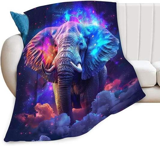 Tijuboni Elephant Throw Blanket Elephant Gifts for Girls Boys Women Men Kids Adults Soft Flannel Fleece Blanket for Couch Sofa Bed Home Decor 40"x50"
