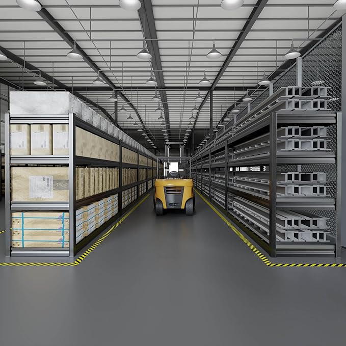 67" Wide Garage Shelving Unit, 67" W x 24" D x 68" H, Heavy Duty Garage Storage Shelves,3500 LBS Capacity, Industrial Adjustable Shelves for Basement Warehouse