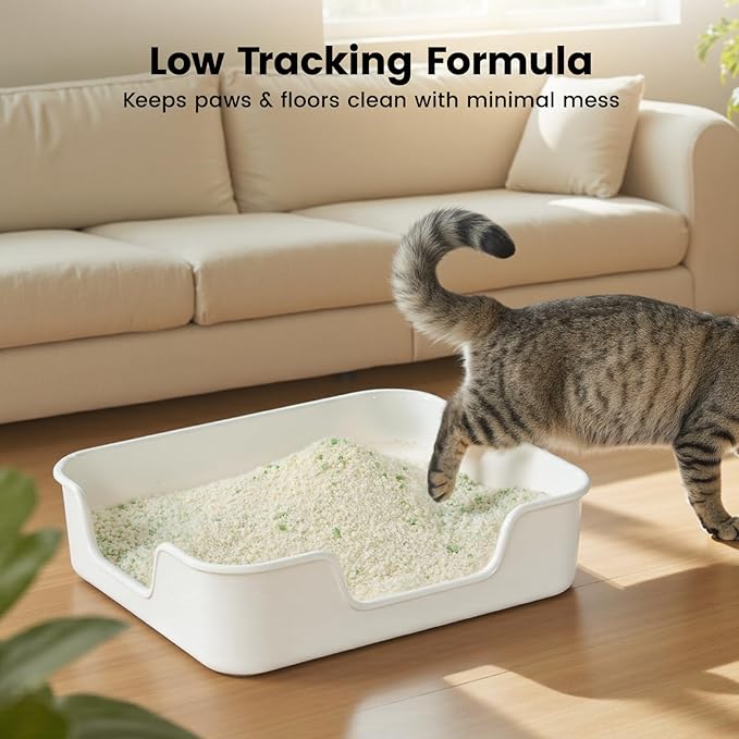 Gardner Pet Cassava Cat Litter, Clumping Tapioca Cat Litter with Odor Control, Low Dust, Natural Litter, Fast Absorption & Low Tracking Kitty Litter, Unscented with Deodorizing Pellets (9LBS*4)