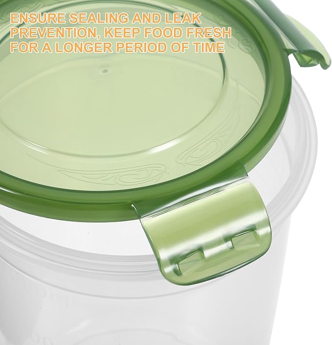Garneck 2pcs Kitchen Airtight Sealed Grain Storage Containers Food Canisters for Dry Goods Colored Pantry Organizers