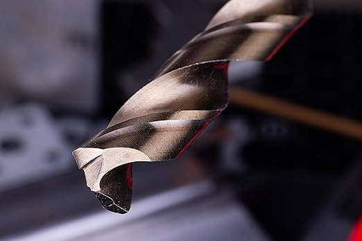 NordWolf 21-Piece M35 Cobalt Drill Bit Set for Stainless Steel, Hard Metals & Cast Iron, Jobber Length with 1/4" Hex Shank, SAE Sizes 1/16" to 1/2" in Storage Case