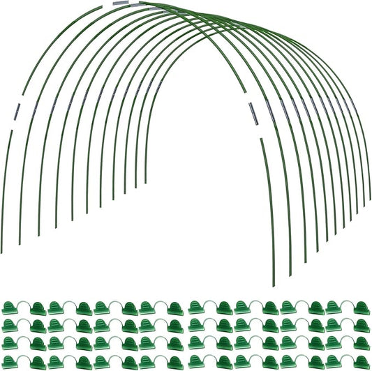 MAXPACE Greenhouse Hoops for DIY Grow Tunnels Less Than 2.7ft Wide, Rust-Free Fiberglass Support Hoops Frame for Garden Fabric, Plant Support Garden Stakes, Gardening Supplies, 50pcs