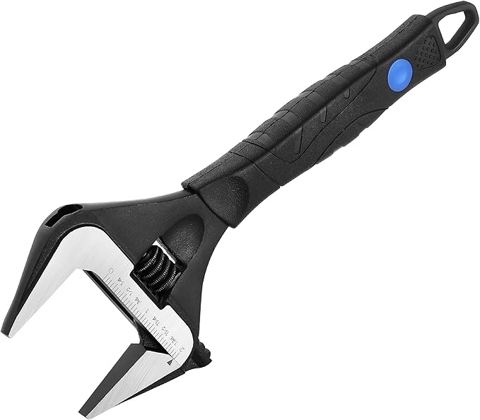 MAXPOWER 10 inch Adjustable Wrench, Wide Jaw Capacity 2 inch (50 mm)