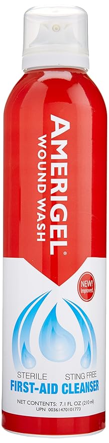 AMERIGEL Total First Aid Bundle (1 oz. Hydrogel Wound Dressing, 7.1 oz. Saline Wound Wash, Bordered Gauze Dressing)